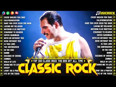 Queen, Metallica, Bon Jovi, The Beatles, U2, ACDC, Aerosmith🔥Classic Rock 70s 80s 90s Full Album