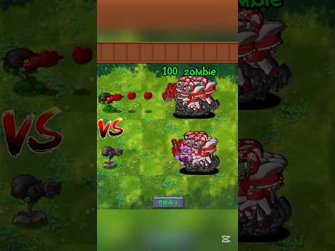 Red zombie vs peashooter #plants #games #ytshorts #youtubeshorts #memes #hybrid #trending