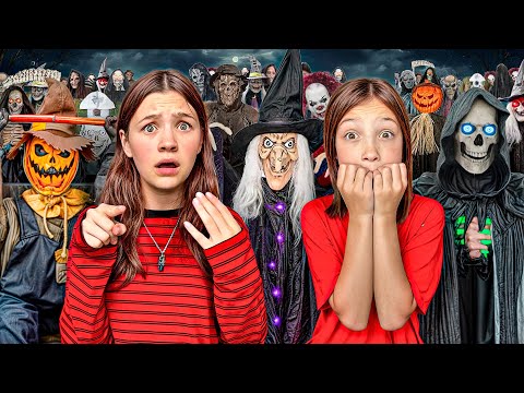 Surviving 100 CREEPY Robots! SCARY Halloween Animatronics!