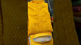 men's Lakhnavi kurtas for special haldi rasham.