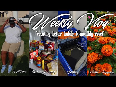 weekly vlog: creating better habits, monthly reset, thrifting, plant shopping, venting & more ☮︎