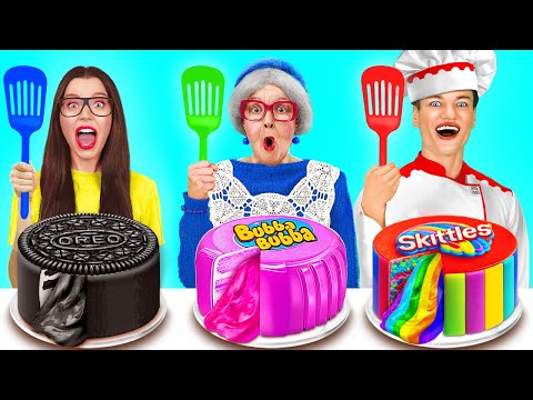 Me vs Grandma Cooking Challenge! Ideas To Cook That Will Make You Drool! By 123 GO!