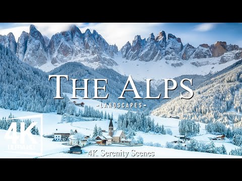 The Alps Winter Wonderlands 4K ❄️Majestic Peaks, Pristine Snowfields, Breathtaking Alpine Scenery