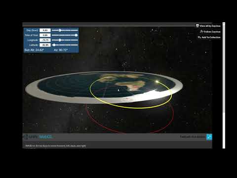 Real World Simulation on Flat Earth Map V01