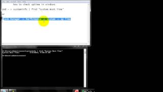 how to check uptime in windows