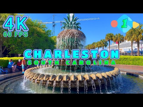 Charleston Downtown Walk Part 1/2, South Carolina USA 4K-UHD