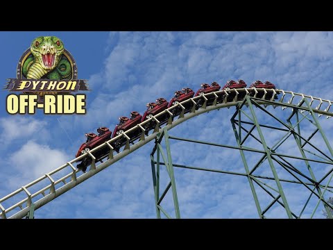 Python Off-Ride Footage (60FPS, 2024), Efteling Vekoma Looping Coaster | Non-Copyright