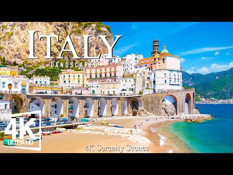 Romantic Italy - Sunlit Piazzas, Serene Lakes & Tranquil Piano Tunes | 4K Video Ultra HD