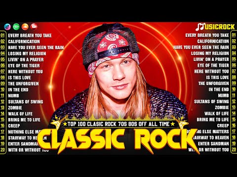 Best Classic Rock Songs 70s 80s 90s🔥Queen, Guns N Roses, Metallica,ACDC, Bon Jovi,U2, Aerosmith