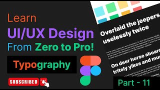 Typography: Master UI/UX Design in 2024 | Figma Tips & Techniques | Code Camp Part-11