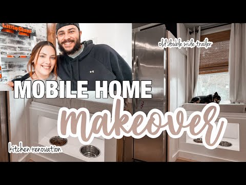 DOUBLE WIDE KITCHEN RENO | remodeling another area in our mobile home kitchen | mobile home makeover