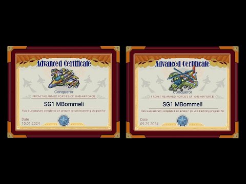 Conqueror ADVANCED Certificate (Form 1 & 2) - 1945 Airforce Gameplay