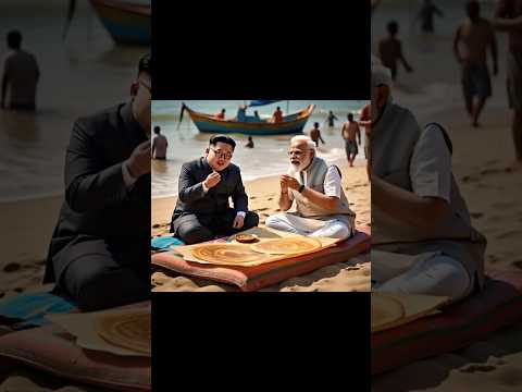 "Historic Encounter: Modi and Kim Jong Un Relish Dosa at Chennai's Marina Beach"