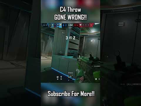 C4 Throw GONE WRONG #r6s #rainbowsixsiege #r6siege #gaming