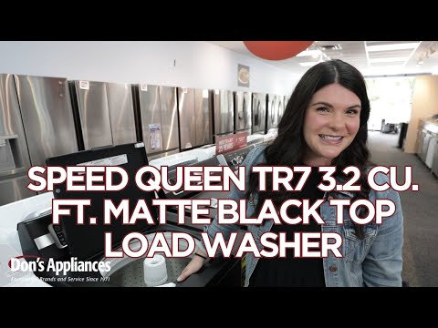 Speed Queen TR7 3.2 Cu.Ft. Matte Black Top Load Washer