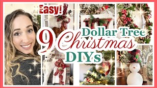 9 CLASSIC TRADITIONAL CHRISTMAS DECOR DIYS // DOLLAR TREE CHRISTMAS RED GREEN GOLD DIY CRAFTS