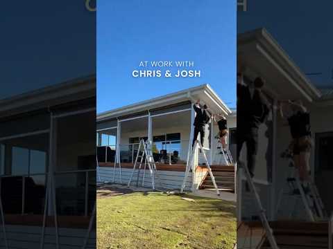 At work with our installers Chris & Josh | Ziptrak® Installation