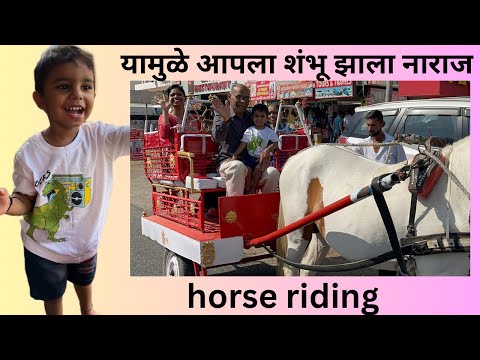 यामुळे शंभू आपला नाराज झाला | शंभूसाठी घोडागाडी घेऊन आला अंकुर #horseriding #shirdi #birdspark #vlog