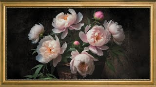 The Timeless Allure of Vintage Peony Art for your TV