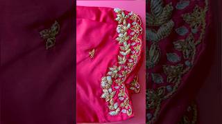 Bridal Maggam work blouse #aari #bridal #blousedesign #handembroidery #sareeblousedesigns #maggam