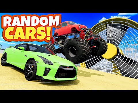 OB & I Tested RANDOM CARS VS GIANT FANS in BeamNG Drive Mods!