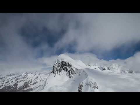 Clouds touching the tip of matterhorn mountain #video #nature #mountains #snow