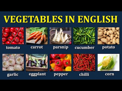 Vegetables in English - Names of Vegetables - English Vocabulary