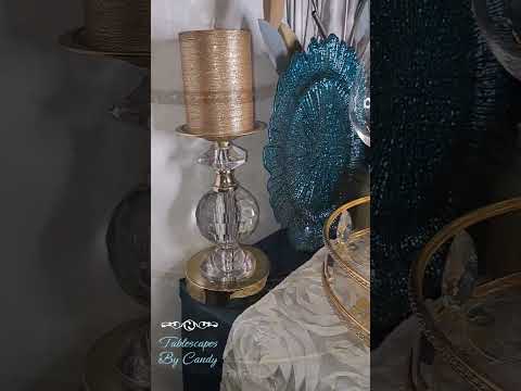 Peacock Blue and Gold Glam Décor | #homedecor #glamdecor #shorts