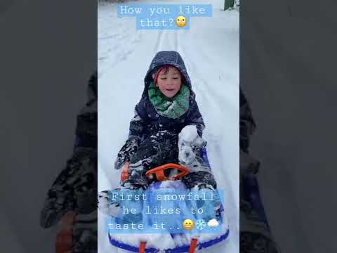 A taste of Snow/ When your kid likes to eat snow #short #snow