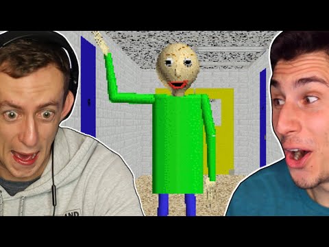 Best Friend Plays Baldi's Basics for the FIRST TIME!