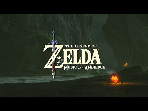 Relaxing video game music mix (Zelda music) with campfire and night ambience sound.