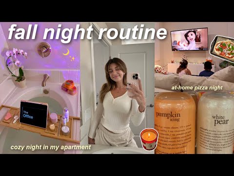 FALL NIGHT ROUTINE🌙 (aesthetic & relaxing night-in at my apartment)