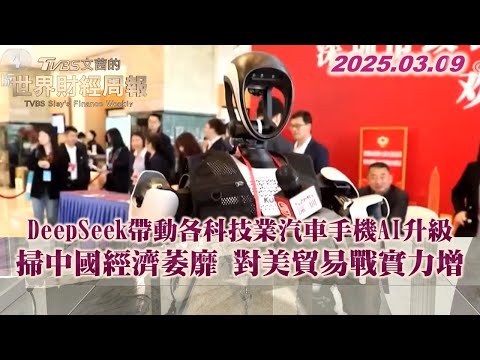 DeepSeek帶動各科技業汽車手機AI升級 掃中國經濟萎靡 對美貿易戰實力增 #TVBS文茜的世界財經周報 #DeepSeek #AI #中國 20250309