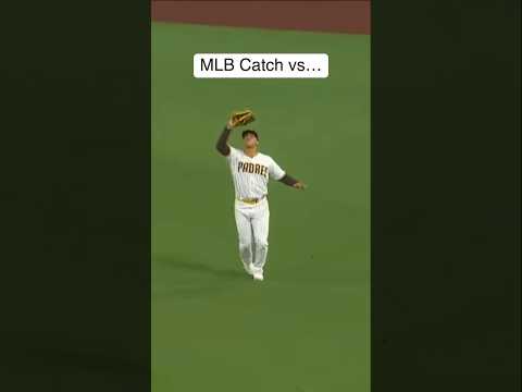 MLB Catch vs Banana Ball Catch pt. 3 #baseballhiglights #mlb #bananaball #baseball