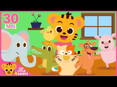 ✨Dancing Like An Animal🐾+ Wheels On The Bus Colors + more Little Mascots Nursery Rhymes & Kids Songs