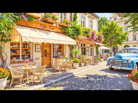 Upbeat Spring Bossa Nova Music for Good Mood, Relax ☕ Morning Jazz at Outdoor Coffee Shop Ambience