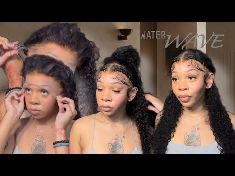 hair vlog: vacation ready water wave install | HD lace | ft. HCHAIR