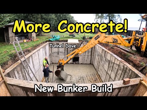 Underground Bunker Build, More concrete Tunnel Dave