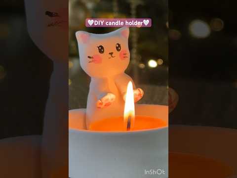 DIY cat candle holder🤍