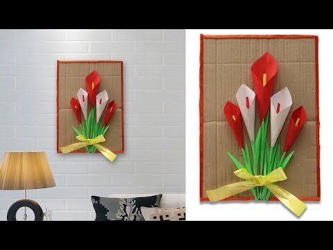 How To Resuse old cardboard For Wall Decoration | Cardboard Crafts | Home Decor | DIY craft ideas