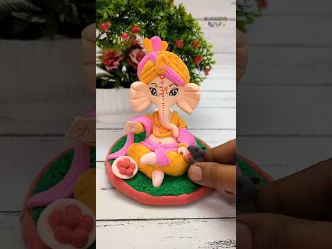 Reverse Play ⏮️ Ganpati Ji Idol Making With Clay 🙏💕🥥🌺 Ganpati Bappa Morya 🙏🙏🙏