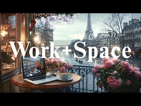 Work Space☕Relax in Winter with Gentle Bossa Nova ~ Enjoy Coffee with Peaceful View of Snow in Paris