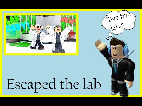 Playing escape the lab obby Roblox!!