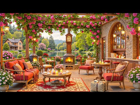 Warm Spring Jazz Coffee Shop Ambience ☕ Smooth Jazz Instrumental Music for Study & Relaxation