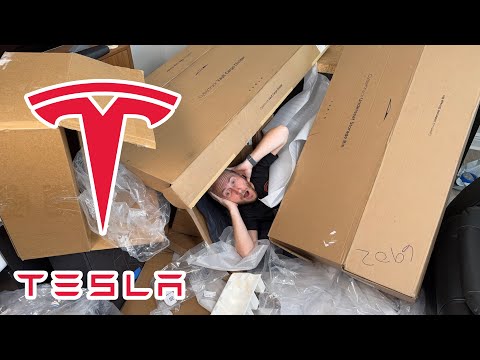 MASSIVE TESLA SHOP UNBOXING | $3000 worth of Tesla Merch