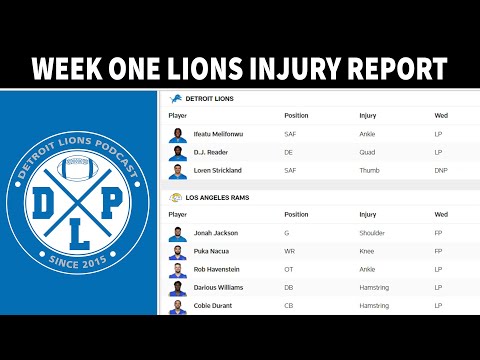 Dr. Liao's Lions and Rams Injury Report | Detroit Lions Podcast