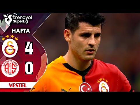 Alvaro Morata Golü | Galatasaray - Antalyaspor 4-0 | MAÇ ÖZETI | Trendyol SüperLig 2024-25