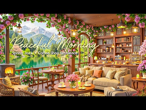 Peaceful Jazz Morning ☕ Relaxing Spring Coffee Shop Ambience & Smooth Jazz Music to Start Your Day