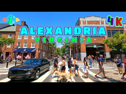 Alexandria Drive on a Beautiful Day Part 1/2, Virginia USA 4K - UHD