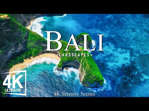 Flying Over Bali 4K • The Tropical Paradise and Cultural Wonders | Peaceful Music